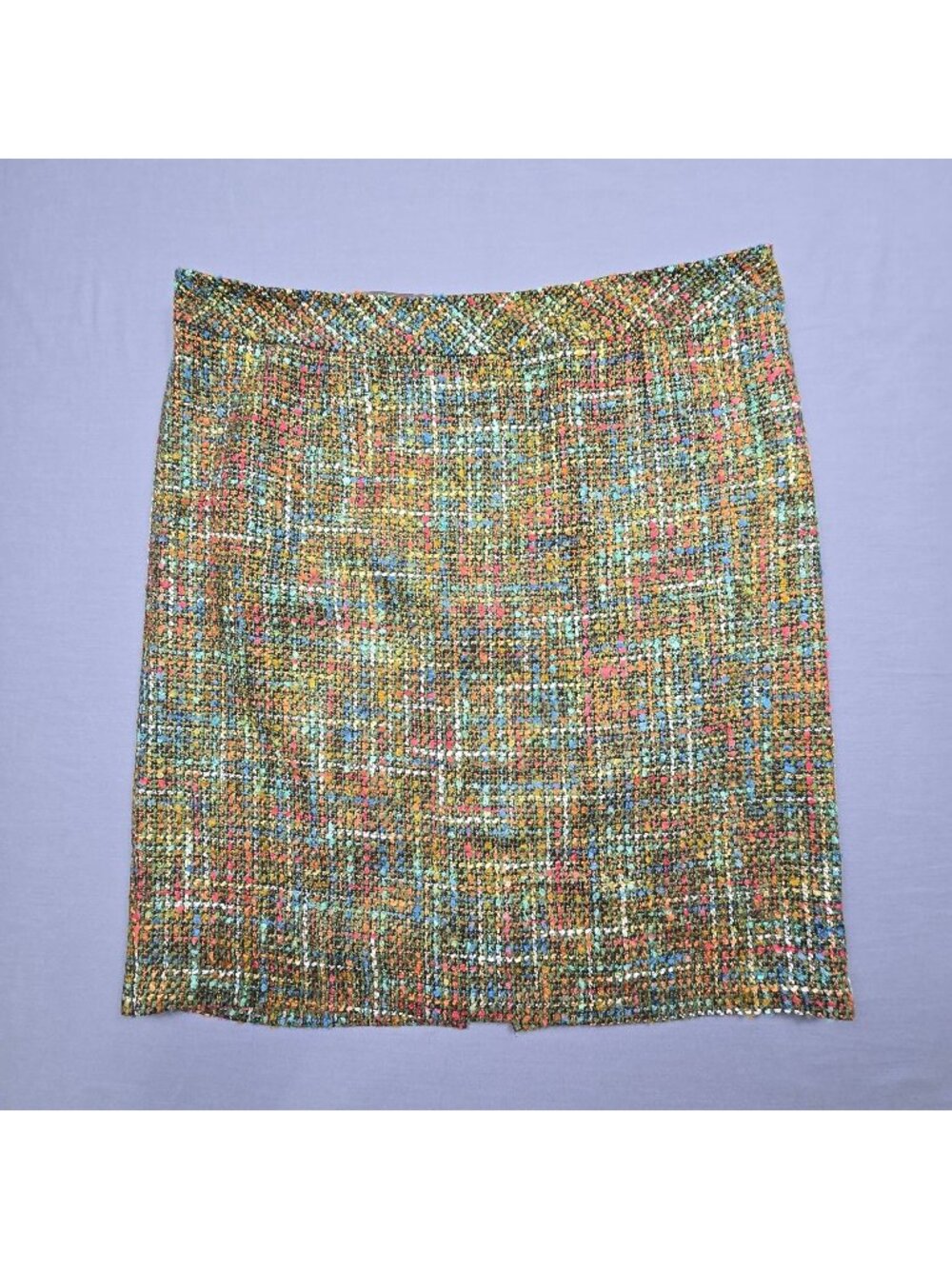 Coldwater Creek Size 18 Tweed Multi-Color Textured Skirt Lined